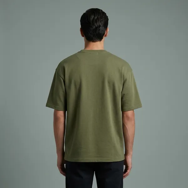 Olive_Green_French_Terry_Oversized_Round_Neck_T-Shirt_For_Men
