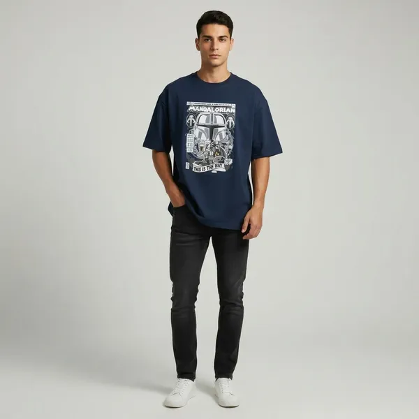 Navy_Blue_French_Terry_Oversized_Graphic_Print_T-Shirt_For_Men