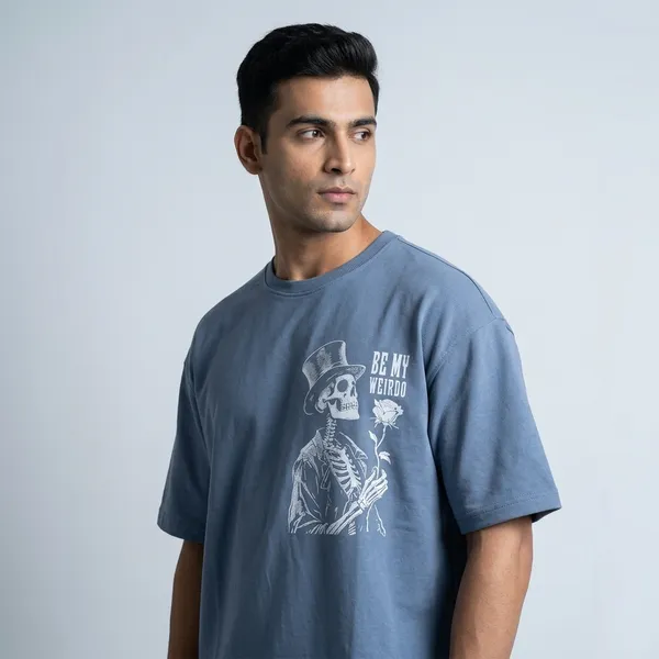 Blue_French_Terry_Oversized_Graphic_Print_T-Shirt_For_Men