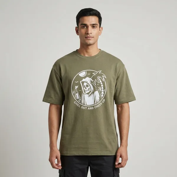 Olive_Green_French_Terry_Oversized_Graphic_Print_T-Shirt_For_Men