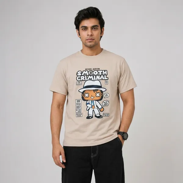 Beige_French_Terry_Oversized_Graphic_Print_T-Shirt_For_Men