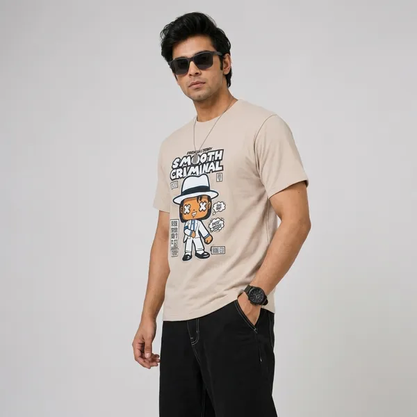 Beige_French_Terry_Oversized_Graphic_Print_T-Shirt_For_Men