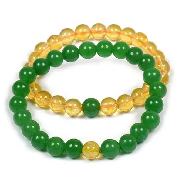citrine_and_green_Jade_combination_Bracelet