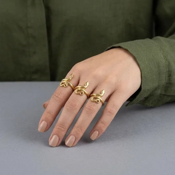 Brass_nag_devta_ring_-_Pack_of_3