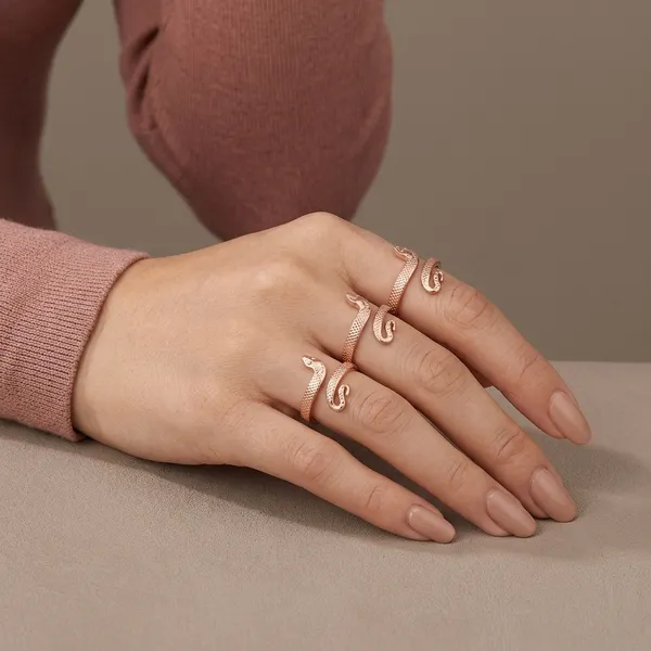 Rose_Gold/Copper_Nag_devta_Ring_-_Pack_of_3