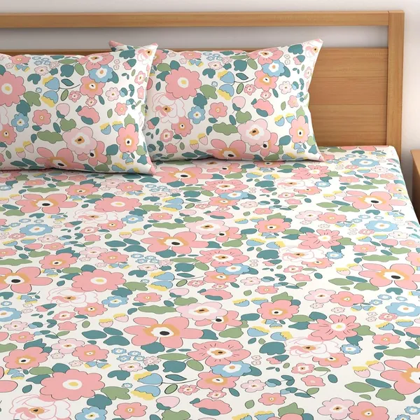 Premium_Flat_Cotton_300_TC_Queen_size_Bedsheet_(Buy_1_Get_1_Free)