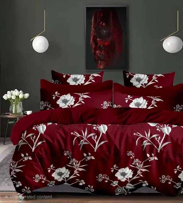 Premium_Cotton__King_size_Elastic_Fitted_Bedsheet_with_2_Pillow_covers_(Buy_1_Get_1_Free_)