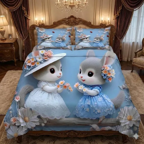 7D_Digital_Cute_Animal_Printed_Cotton_Queen_Size_Bedsheet_with_2_Pillow_covers_