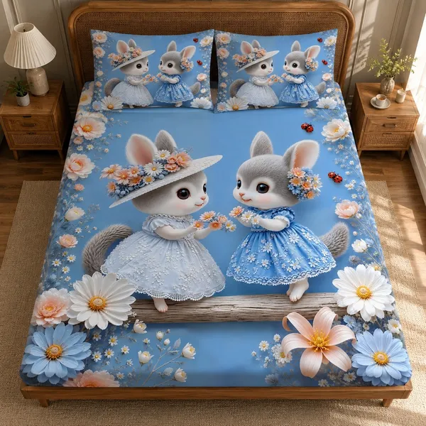 7D_Digital_Cute_Animal_Printed_Cotton_Queen_Size_Bedsheet_with_2_Pillow_covers_