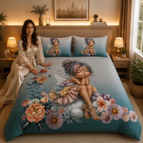 7D_Premium_Cute_Girl_Printed_Cotton_Queen_size_Bedsheet_with_2_Pillow_covers_