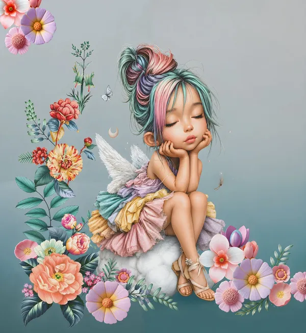 7D_Premium_Cute_Girl_Printed_Cotton_Queen_size_Bedsheet_with_2_Pillow_covers_