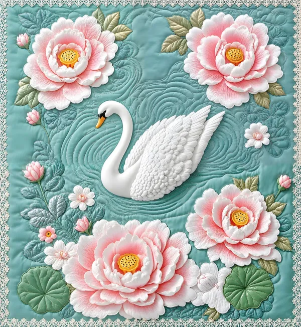7D_Premium_Dreamy_Swan_Printed_Queen_size_Cotton_Bedsheet_with_2_Pillow_covers_