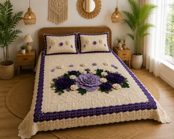 7D_Premium_Embroidery_Floral_Look_Printed_Queen_size_Cotton_Bedsheet_with_2_Pillow_covers_