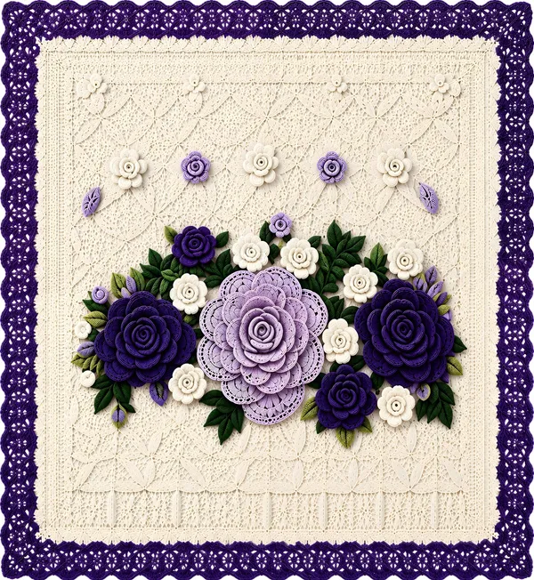 7D_Premium_Embroidery_Floral_Look_Printed_Queen_size_Cotton_Bedsheet_with_2_Pillow_covers_
