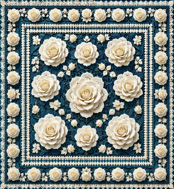 7D_Premium_Sky_Blue_Roses_printed_Cotton_Queen_size_Bedsheet_with_2_Pillow_covers_