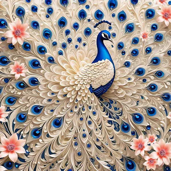 7D_Digital_Dreamy_Peacock_Dancing_Queen_size_Bedsheet_(Buy_1_Get_1)