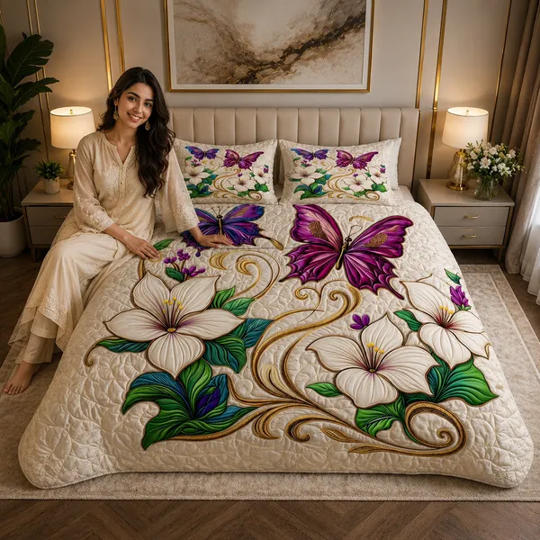 7D_Digital_Two_Butterfly__Queen_size_Bedsheet_(Buy_1_Get_1)