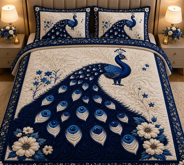 7D_Digital_Printed_Navy_Blue_Home_Collective_Cotton_Double_Bedsheet_With_2_Pillow_Covers_(20*30_Inches)_For_Home_Bedroom