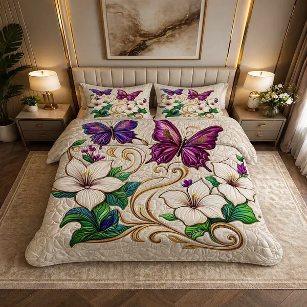 7D_Digital_Two_Butterfly__Queen_size_Bedsheet_(Buy_1_Get_1)