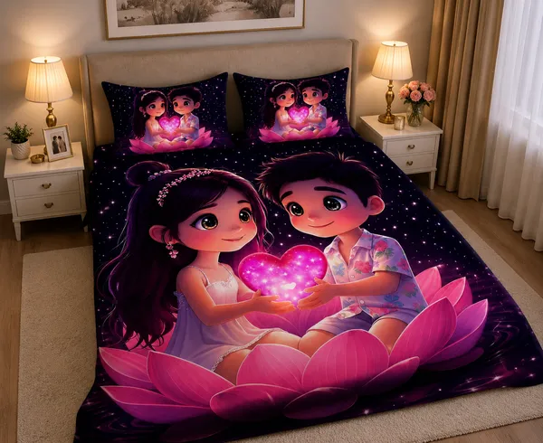 7D_Digital_Dreamy_Couples__Queen_size_Bedsheet_(Buy_1_Get_1)