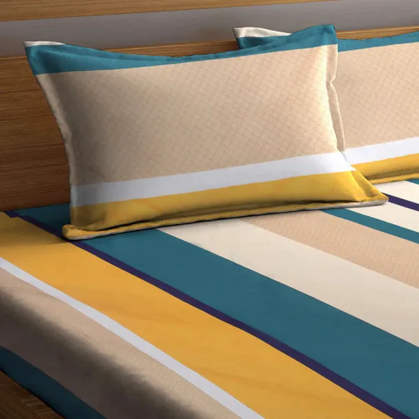 Premium_Cotton__King_size_Elastic_Fitted_Bedsheet_with_2_Pillow_covers_(Buy_1_Get_1_Free_)