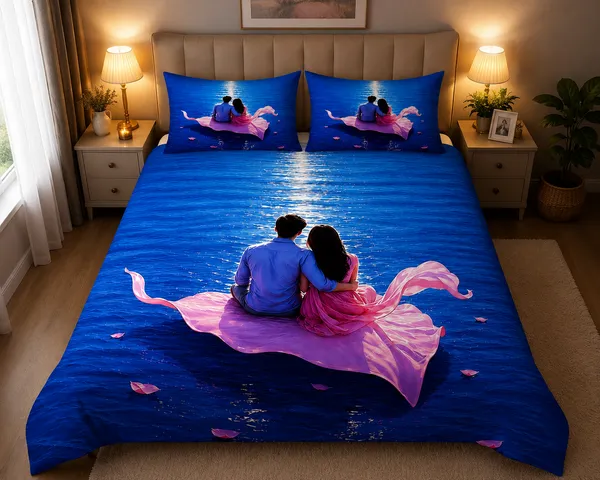 7D_Digital_Romantic_Couples_Queen_size_Bedsheet_(Buy_1_Get_1)