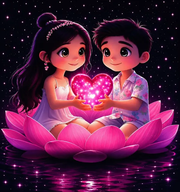 7D_Digital_Dreamy_Couples__Queen_size_Bedsheet_(Buy_1_Get_1)