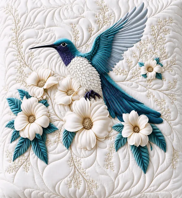 7D_Digital_Floral_&_Bird__Queen_size_Bedsheet_(Buy_1_Get_1)