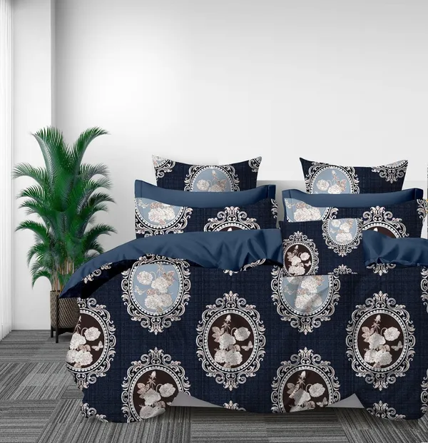 Premium_Cotton__King_size_Elastic_Fitted_Bedsheet_with_2_Pillow_covers_(Buy_1_Get_1_Free_)