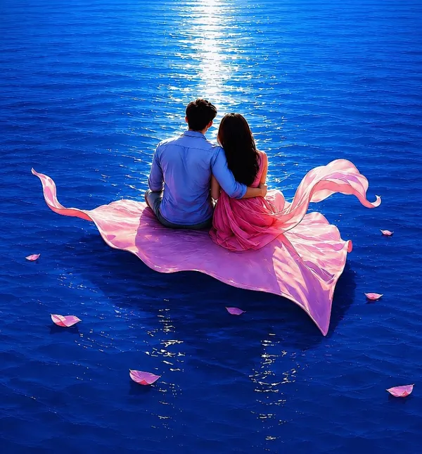 7D_Digital_Romantic_Couples_Queen_size_Bedsheet_(Buy_1_Get_1)