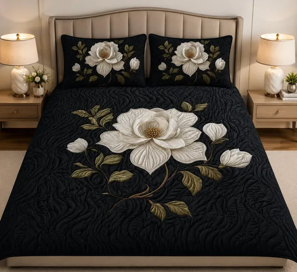 7D_Digital_Printed_Black_Home_Collective_Cotton_Double_Bedsheet_With_2_Pillow_Covers_(20*30_Inches)_For_Home_Bedroom