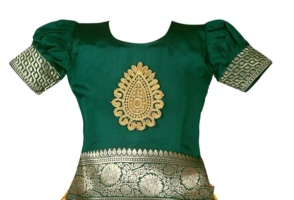 Girls_Taffeta_Silk_Lehenga_Choli