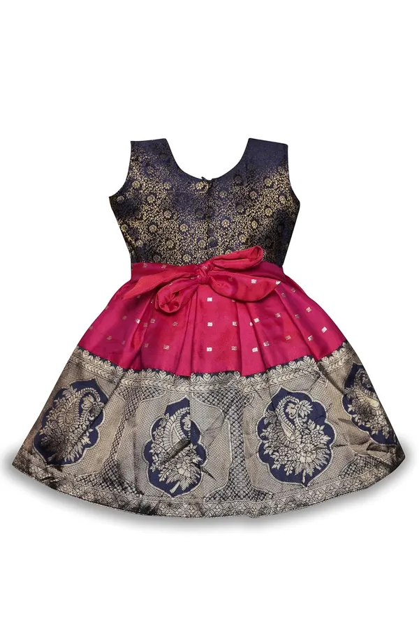Baby_Girls_Pattu_Pavadai_Frock_Dress