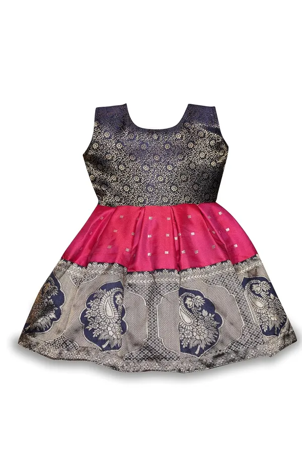 Baby_Girls_Pattu_Pavadai_Frock_Dress