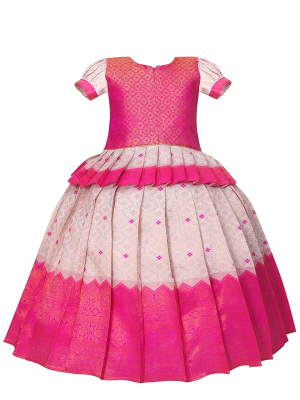 South_Indian_Pattu_Pavadai_Lehenga_Choli_For_Baby_Girls