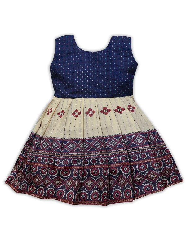 Girls_Jacquard_Silk_Frock_Dress