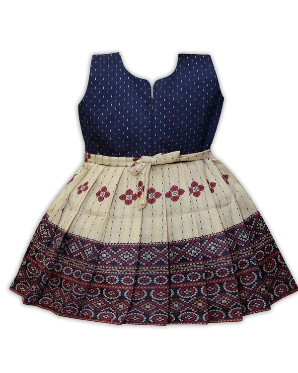 Girls_Jacquard_Silk_Frock_Dress