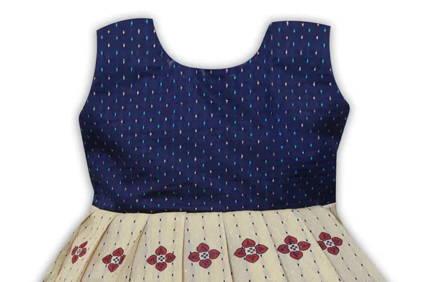 Girls_Jacquard_Silk_Frock_Dress
