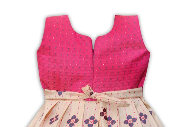 Girls_Jacquard_Silk_Frock_Dress