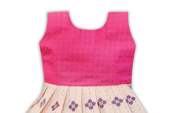 Girls_Jacquard_Silk_Frock_Dress