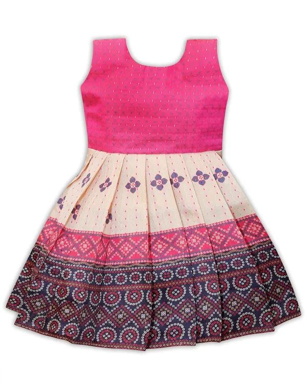 Girls_Jacquard_Silk_Frock_Dress