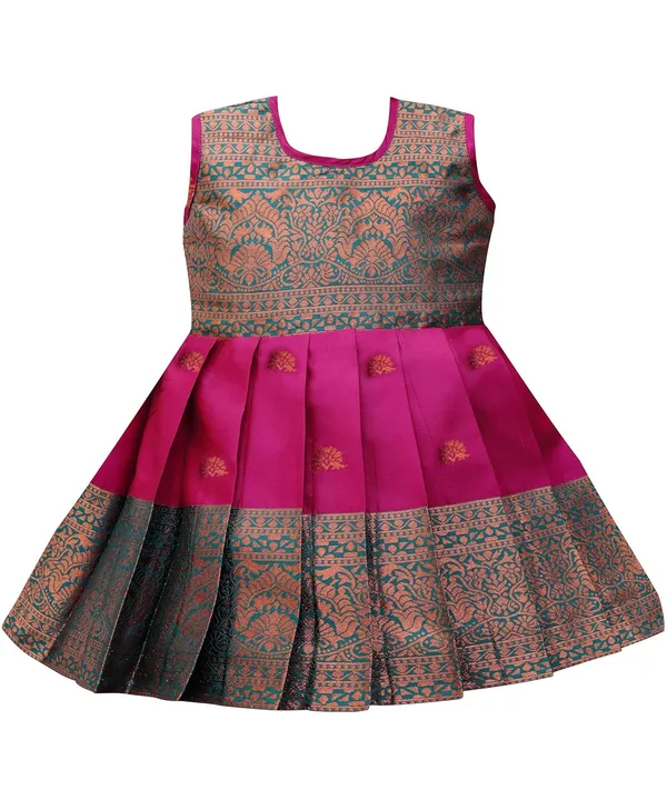 South_Indian_Pattu_Pavadai_Lehenga_Choli_For_Baby_Girls