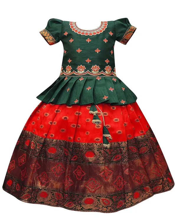 Girls_Jacquard_Lehenga_Choli_Dress