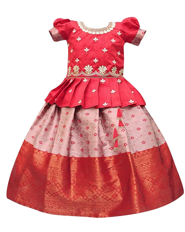 Girls_Cotton_Jacquard_Lehenga_Choli