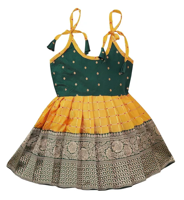 South_Indian_Pattu_Pavadai_Silk_Frock_For_Baby_Girls