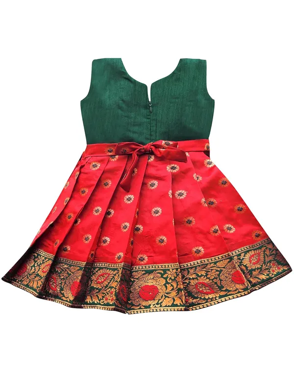 South_Indian_Jacquard_Silk_Frock_Dress