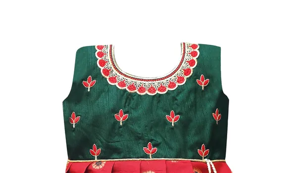 South_Indian_Jacquard_Silk_Frock_Dress