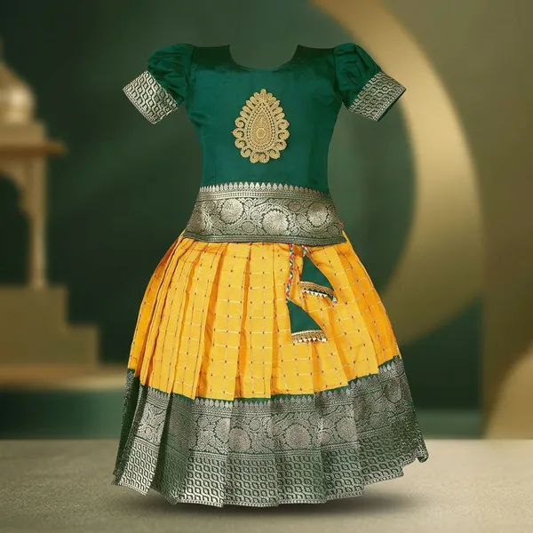 Girls_Taffeta_Silk_Lehenga_Choli
