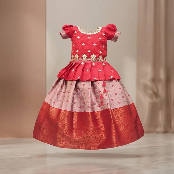 Girls_Cotton_Jacquard_Lehenga_Choli