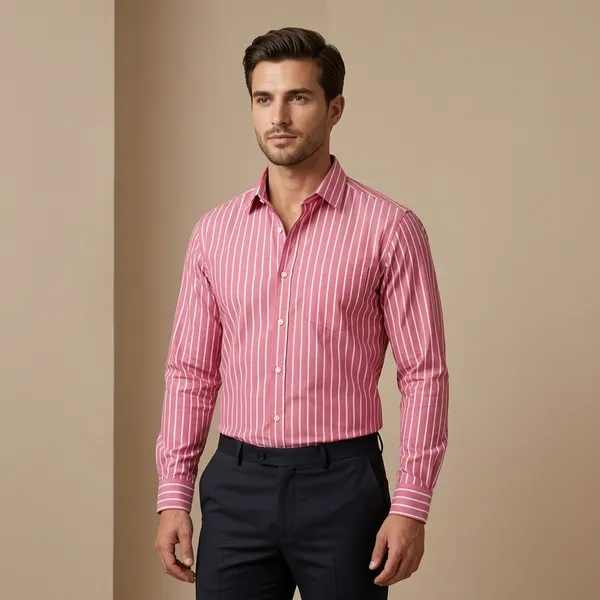 Pink_Cotton_80%_With_Polyster_20%_Regular_Fit_Shirt_For_Men